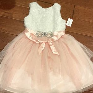 Size 8 Emily Rose girls dress pink and white